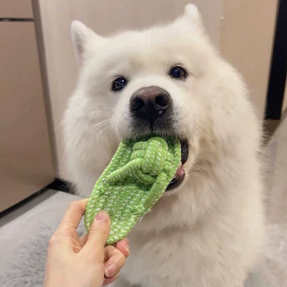 Cotton Rope Slipper Knot Chew Toy For Small Dogs Interactive Pet Toy Teeth Clean Molar Tartar Removal Durable Safe Dog Supplies