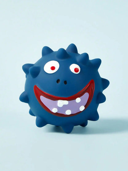 4 Squeaky Spiky Ball Toy Set -