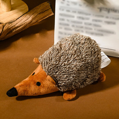 Squeaky Dog Chew Toy Bite-Resistant Cute Soft Dog Chewing Toy Washable Cartoon Hedgehog Pet Toy Pet Teeth Grinding & Cleaning