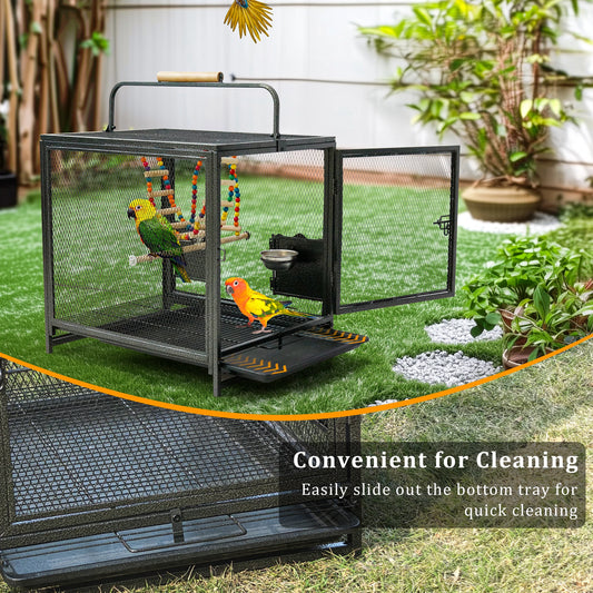 22 Inch Iron Bird Travel Carrier Cage