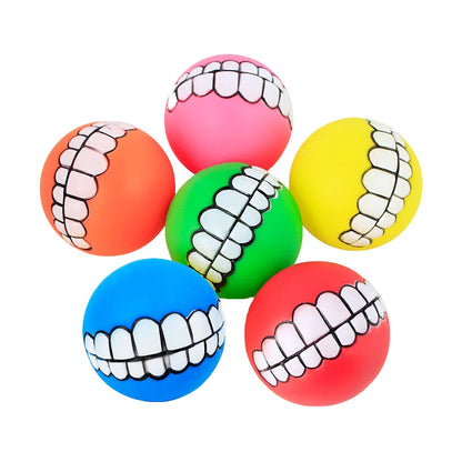 Rubber Squeaky Cleaning Tooth Dog Chew Toy