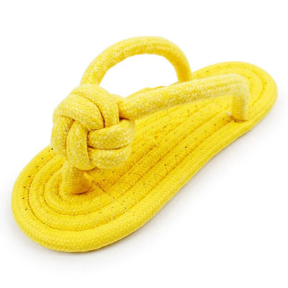 Cotton Rope Slipper Knot Chew Toy For Small Dogs Interactive Pet Toy Teeth Clean Molar Tartar Removal Durable Safe Dog Supplies