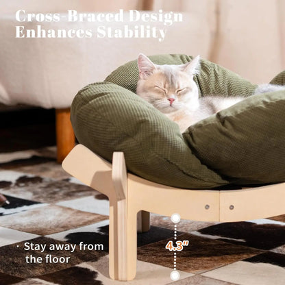 Green Fluffy Lounge Chair for Cats, Puppies