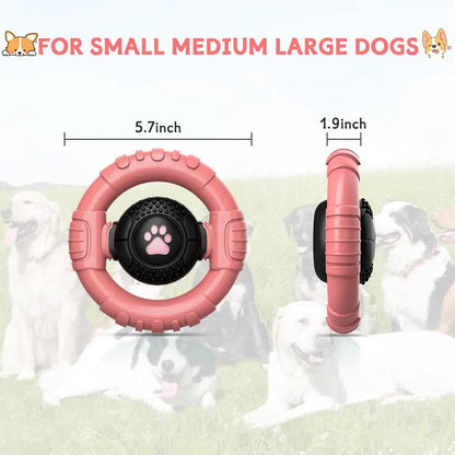 Dog Toys for Aggressive Chewers Large Medium Breed, Indestructible Squeaky Dog Chew Toys, Tough Nylon Rubber Interactive Dog