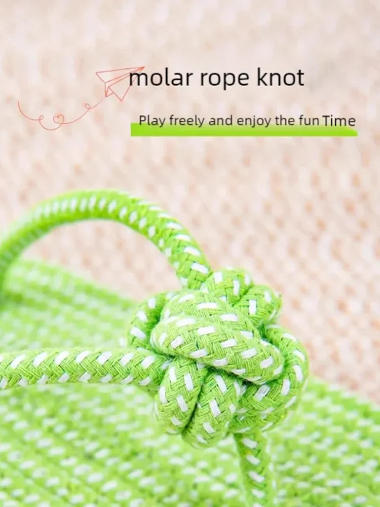 Cotton Rope Slipper Knot Chew Toy For Small Dogs Interactive Pet Toy Teeth Clean Molar Tartar Removal Durable Safe Dog Supplies