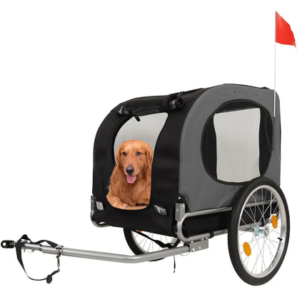 Steel Dog Bike Trailer, Max 40kg, Water Resistant