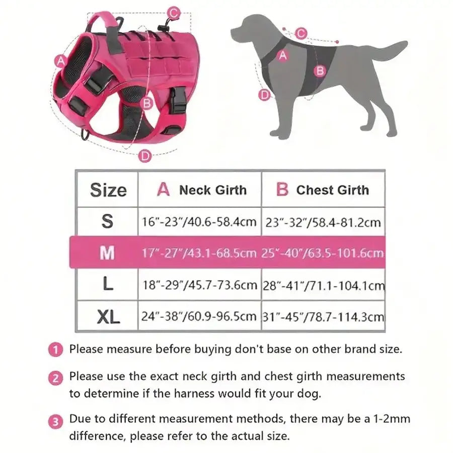 Tactical Dog Harness with Handle, Reflective  Vest
