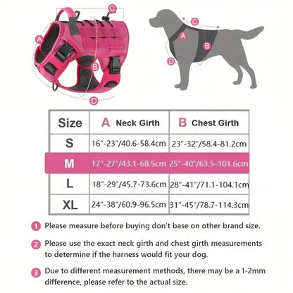 Tactical Dog Harness with Handle, Reflective  Vest