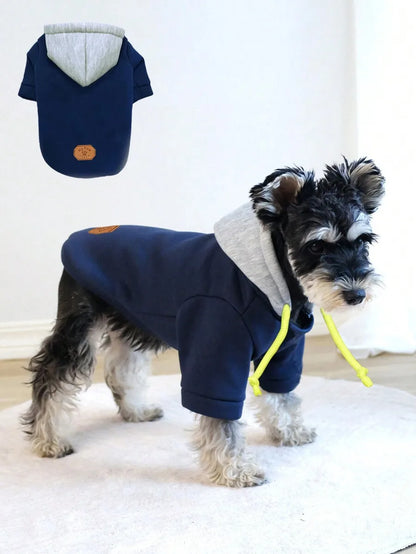 Navy Blue Hooded Sweatshirt, Dogs, Cats