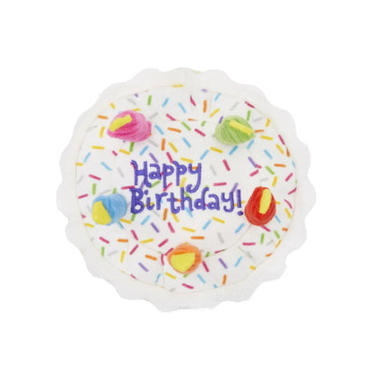 Dog Birthday Cake Toy, Squeaky, Colorful Candles, Durable, Large Breeds