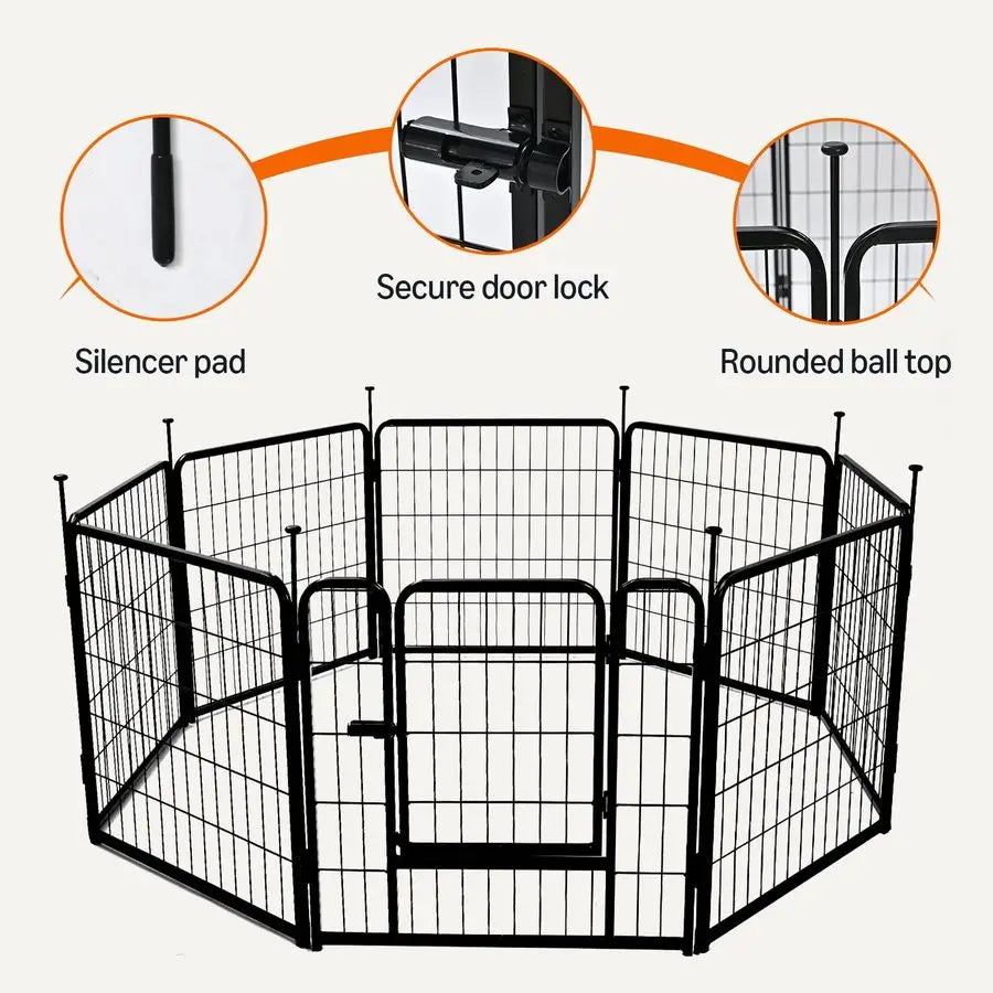 Octagon Metal Playpen, Foldable, Small to Medium Dogs