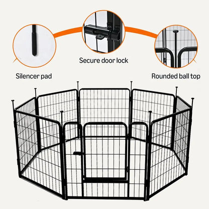 Octagon Metal Playpen, Foldable, Small to Medium Dogs
