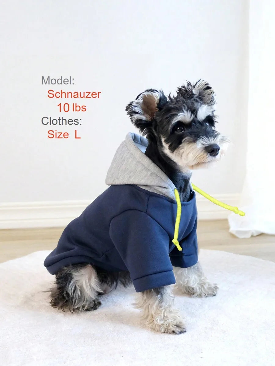 Navy Blue Hooded Sweatshirt, Dogs, Cats