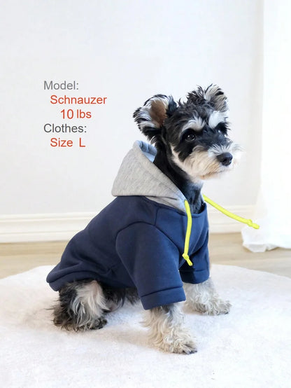Navy Blue Hooded Sweatshirt, Dogs, Cats