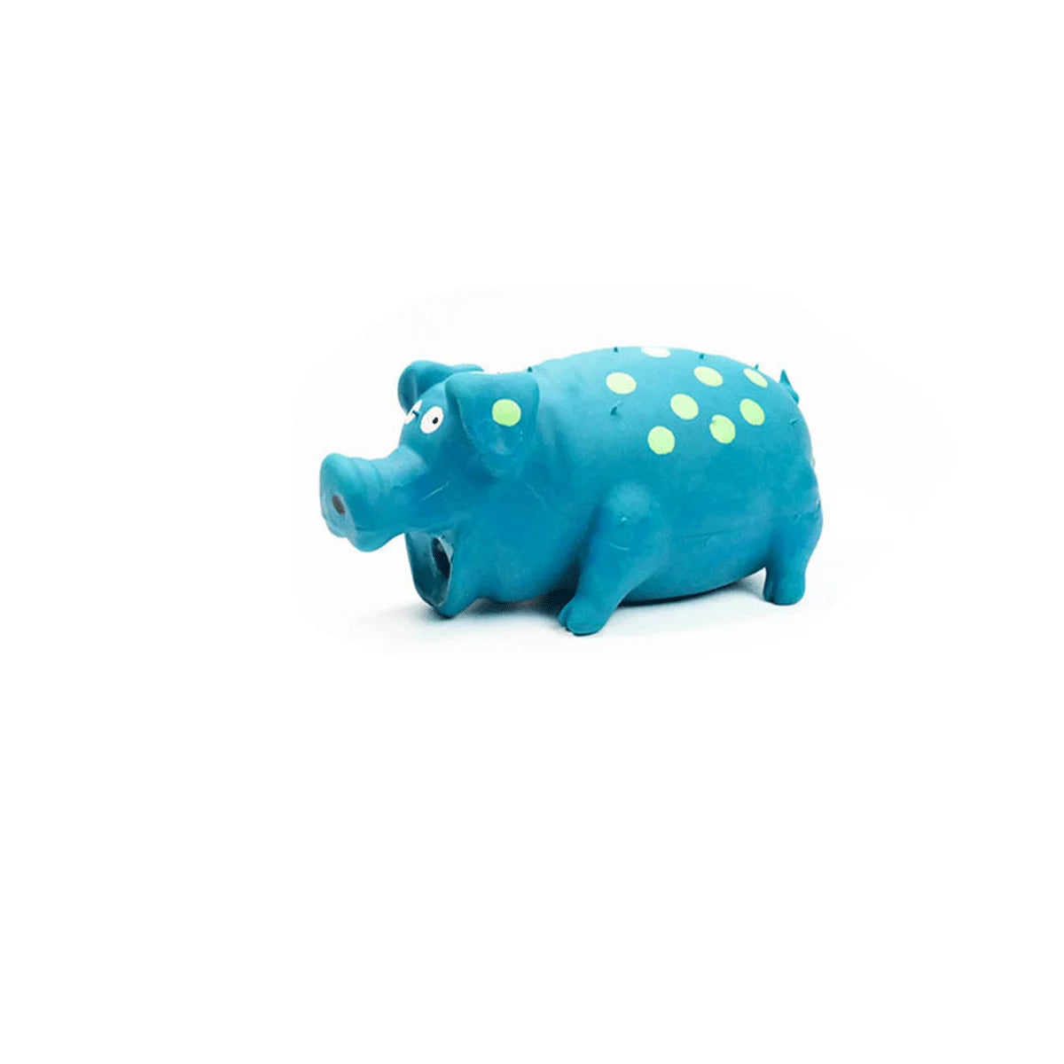 Fun natural latex spotted pig voice dog toy bite resistant and teeth cleaning interactive pet toy