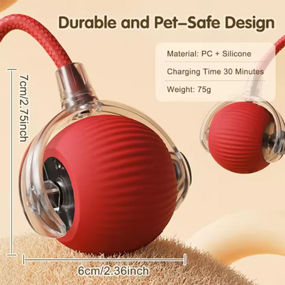 Automatic Self Play Ball, Long Lasting Chew Resistant,  Cats or Dogs
